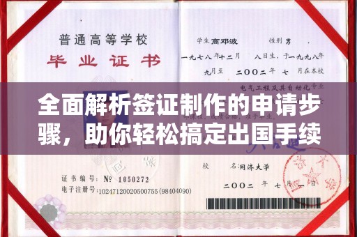 济宁全面解析签证制作的申请步骤，助你轻松搞定出国手续