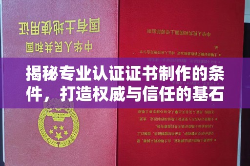 济宁揭秘专业认证证书制作的条件，打造权威与信任的基石